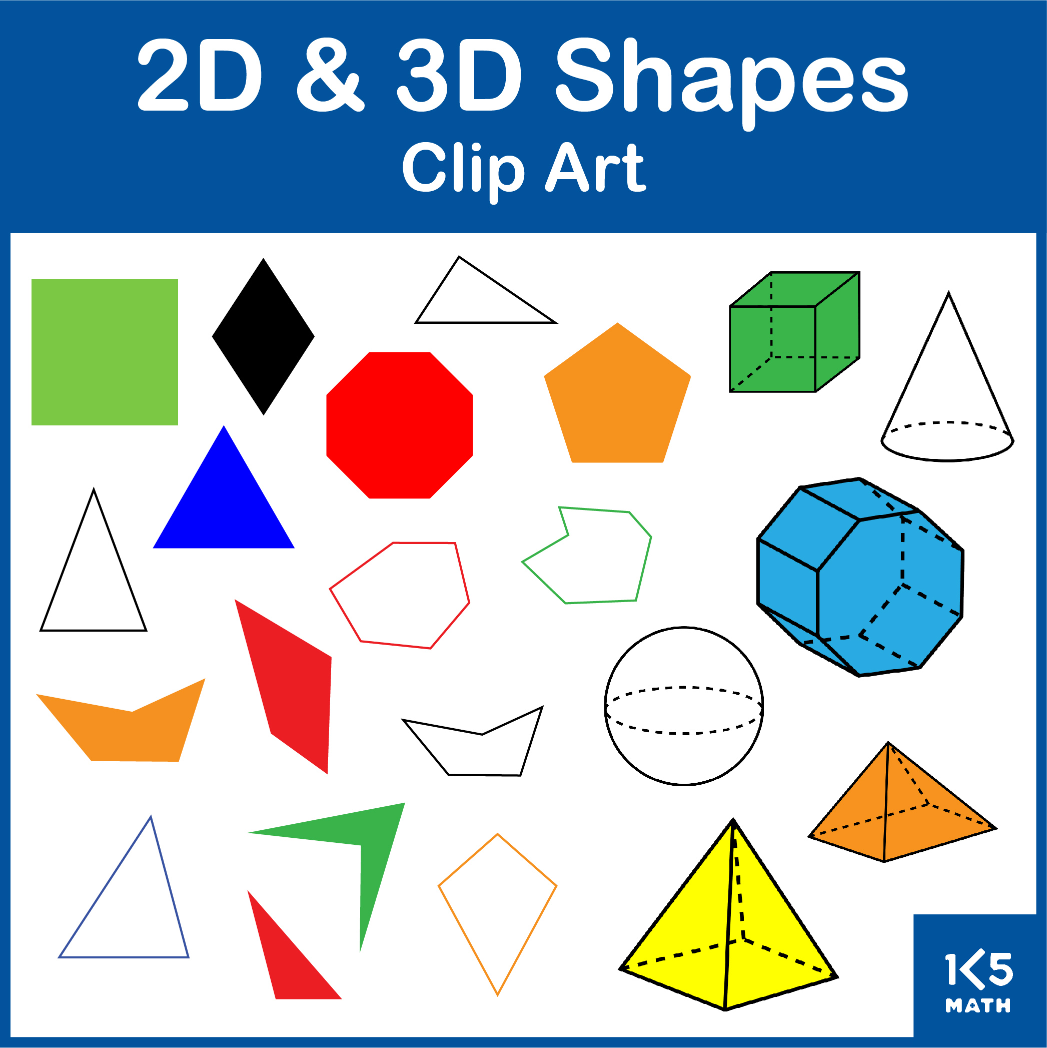 geometric 3d forms clipart