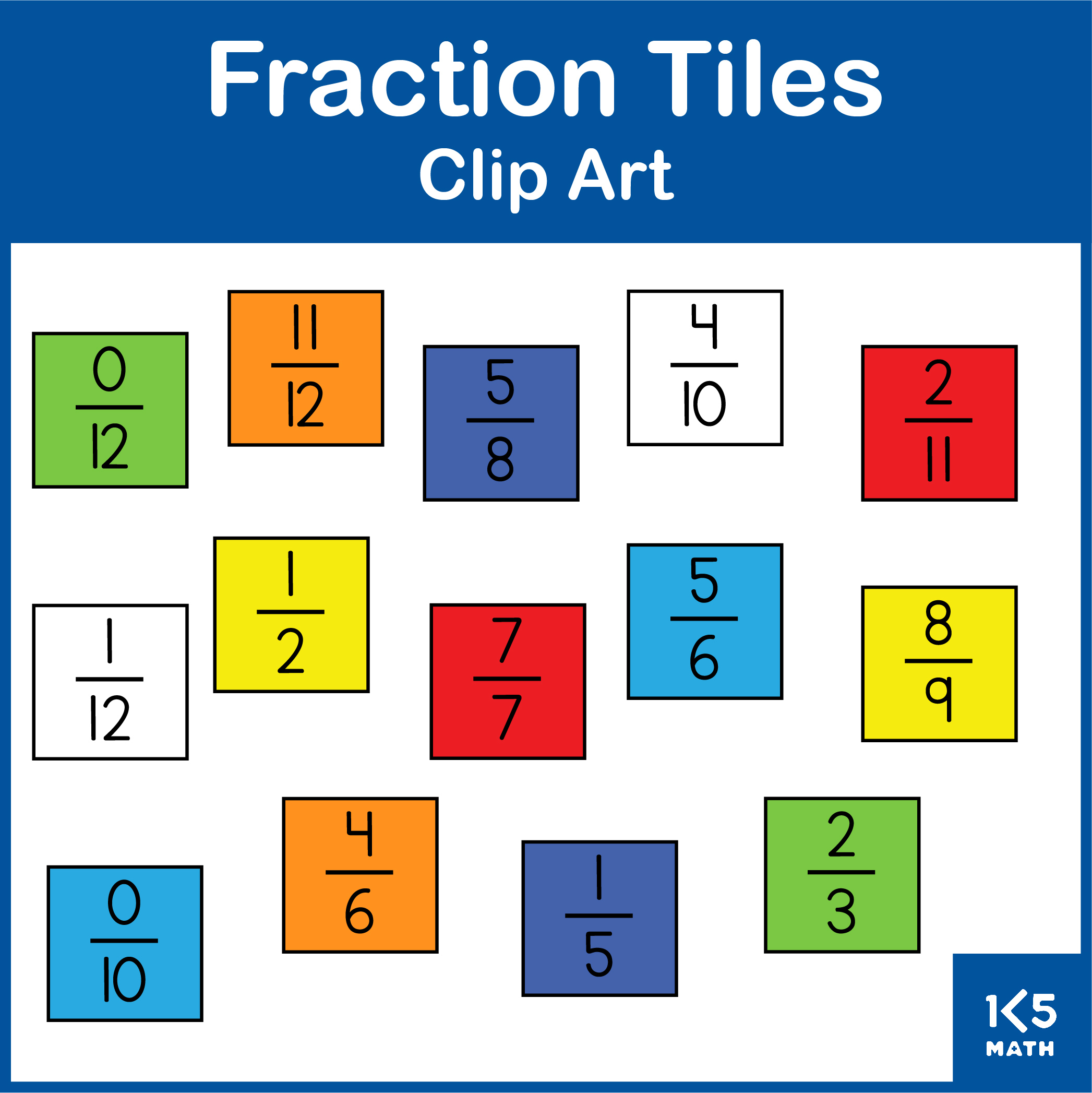 mixed fractions clipart