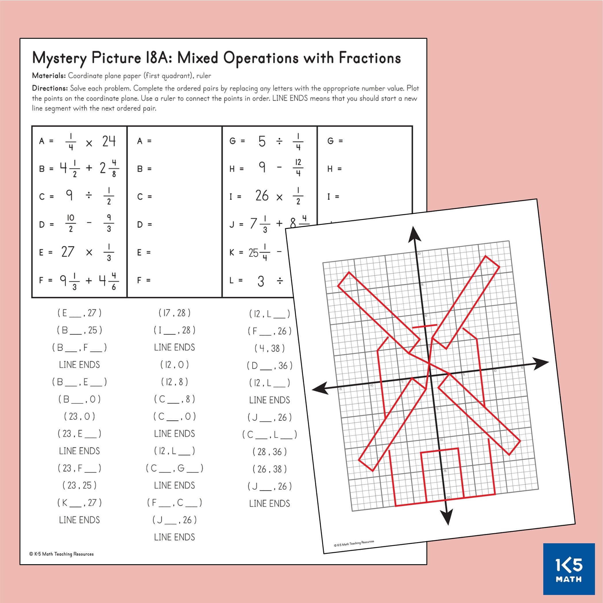 coordinate grid pictures with numbers